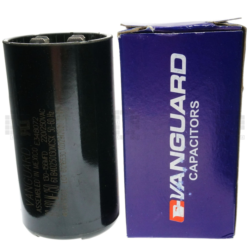 Vanguard BC-130M-250 Electric Motor Start Capacitor, 130-156 uF, 220-250VAC