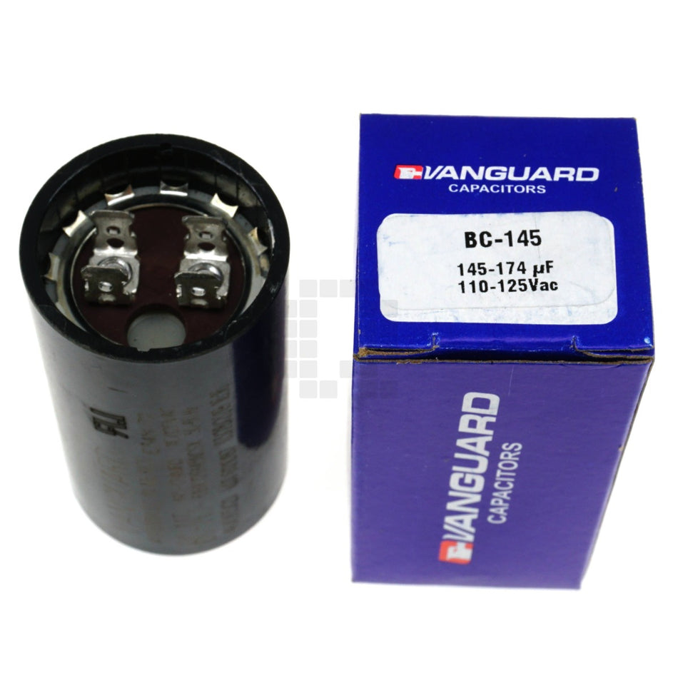 Vanguard BC-145 Electric Motor Start Capacitor, 145-175 uF, 110-125VAC