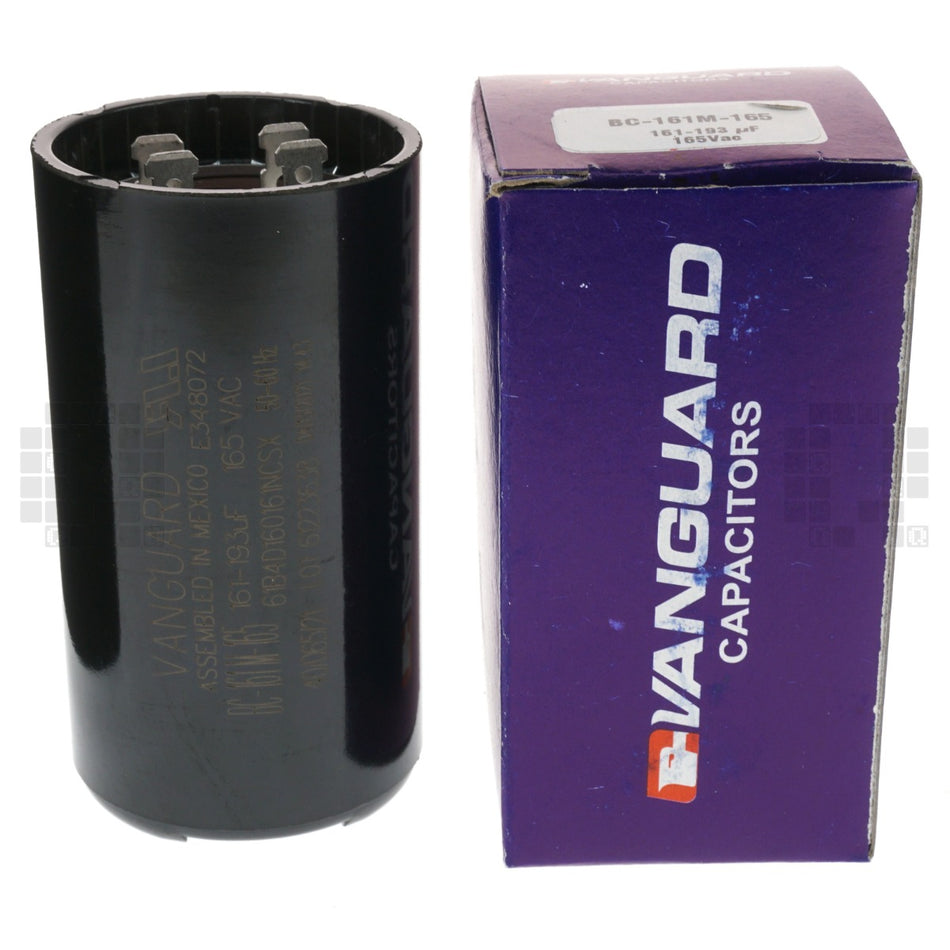 Vanguard BC-161M-165 Electric Motor Start Capacitor, 161-193 uF, 165VAC