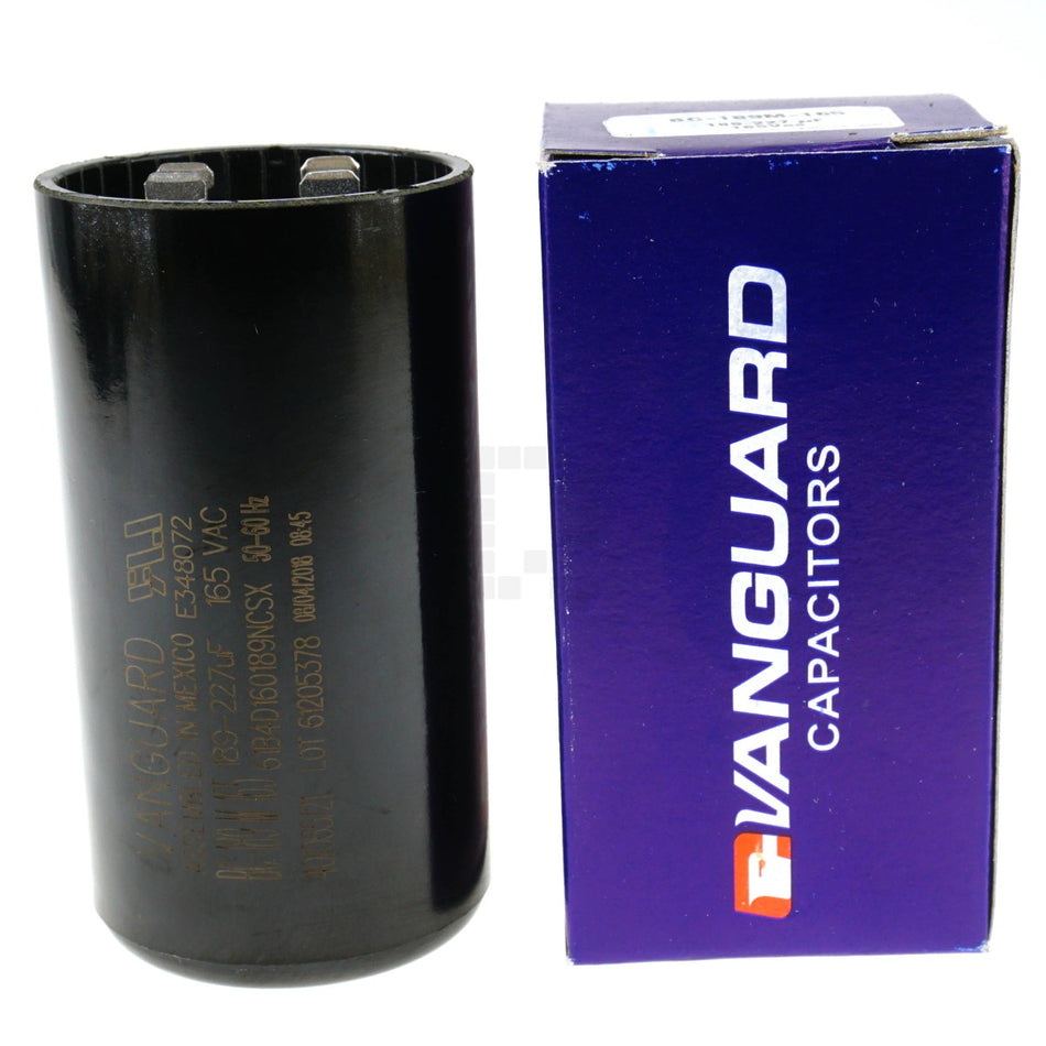 Vanguard BC-189M-165 Electric Motor Start Capacitor, 189-227 ÃÂµF, 165 VAC