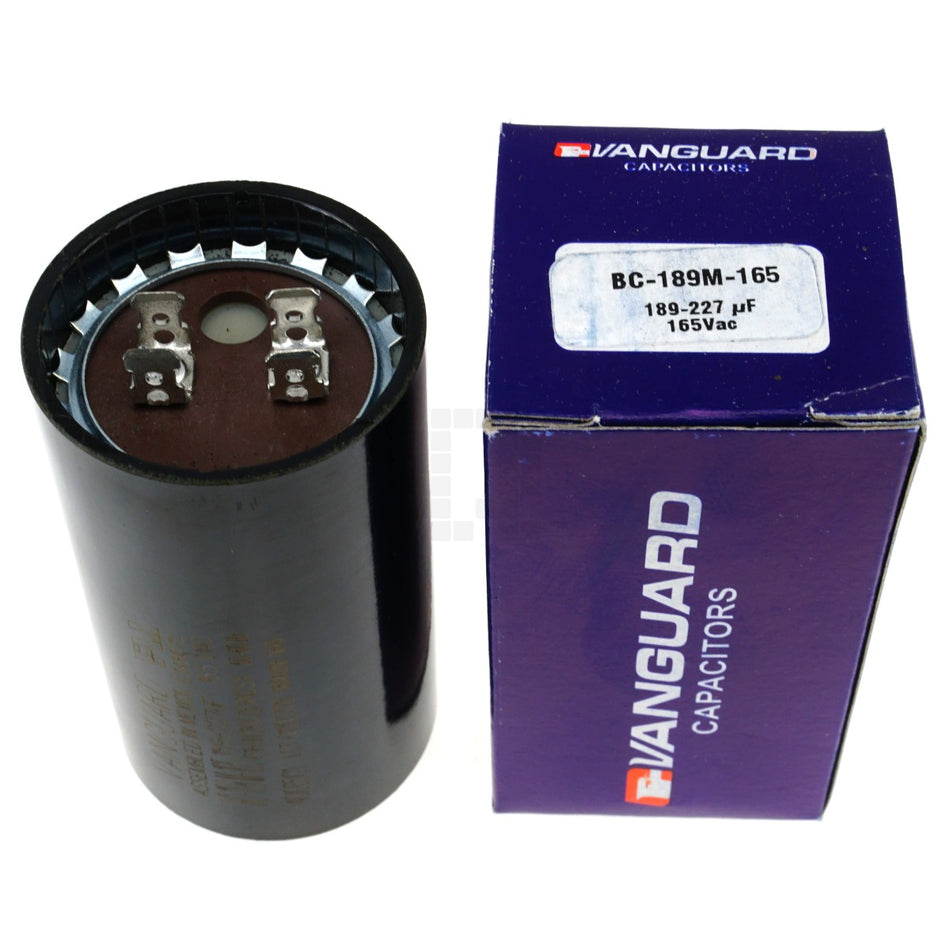 Vanguard BC-189M-165 Electric Motor Start Capacitor, 189-227 ÃÂµF, 165 VAC
