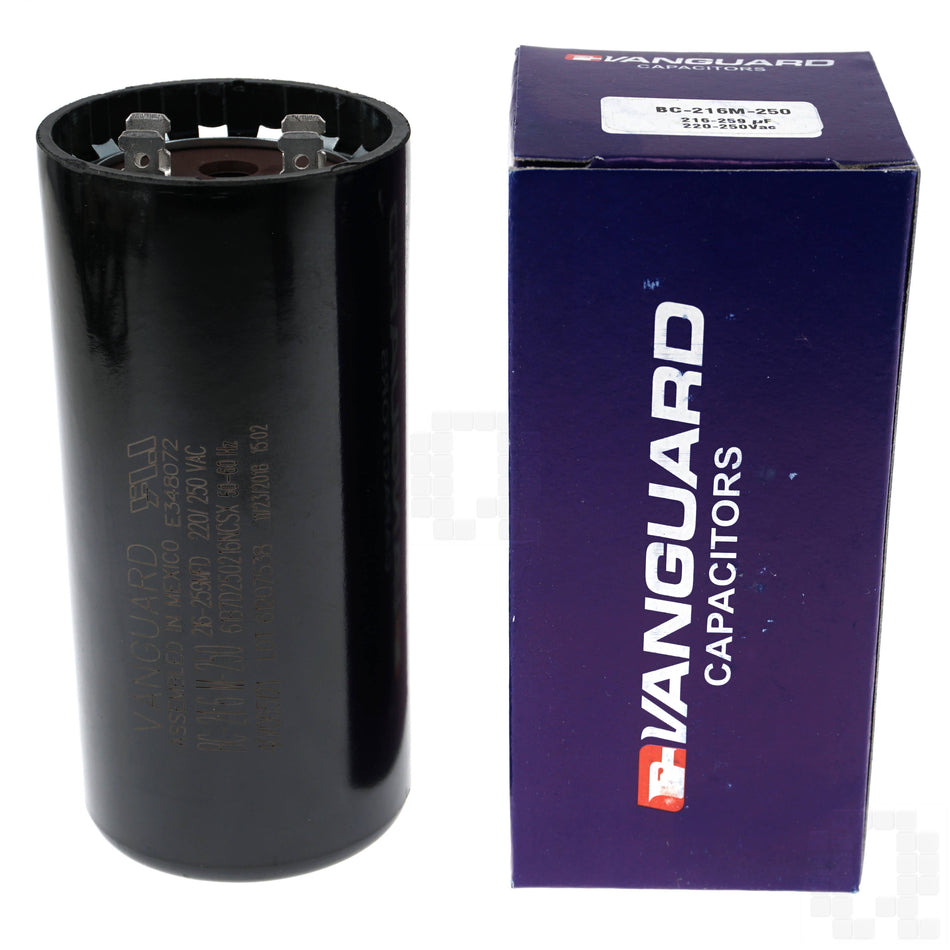 Vanguard BC-216M-250 Electric Motor Start Capacitor, 216-259ÃÂµF, 220-250VAC