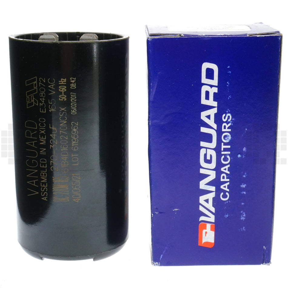 Vanguard BC-270M-165 Electric Motor Start Capacitor, 270-324 uF, 165VAC