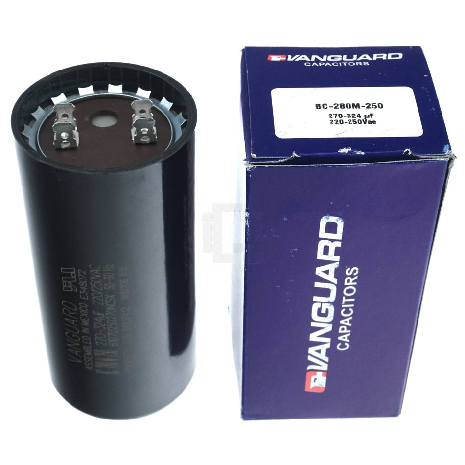 Vanguard BC-280M-250 Electric Motor Start Capacitor, 270-324 uF, 220-250VAC