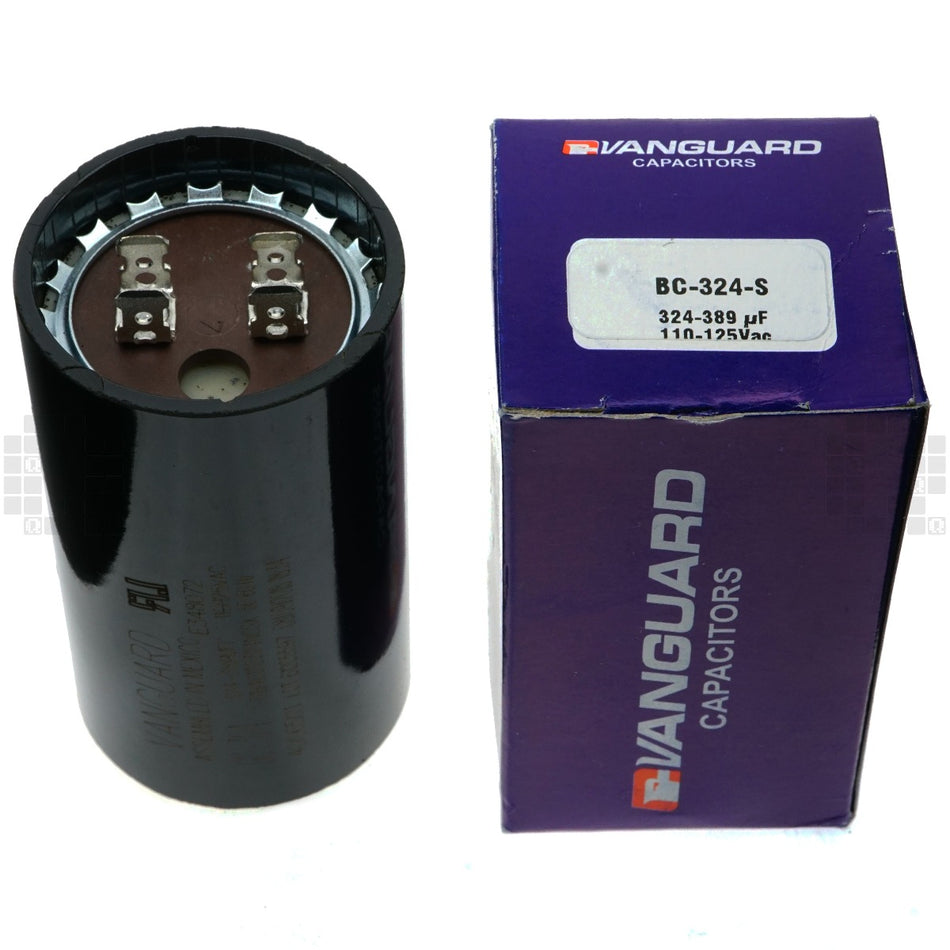 Vanguard BC-324-S Electric Motor Start Capacitor, 324-389 uF, 110-125 VAC