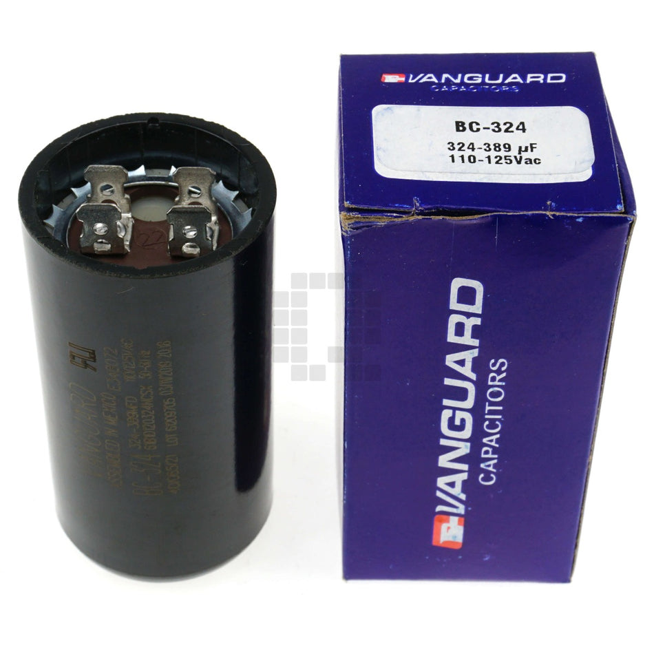 Vanguard BC-324 Electric Motor Start Capacitor, 324-389 uF, 110-125VAC
