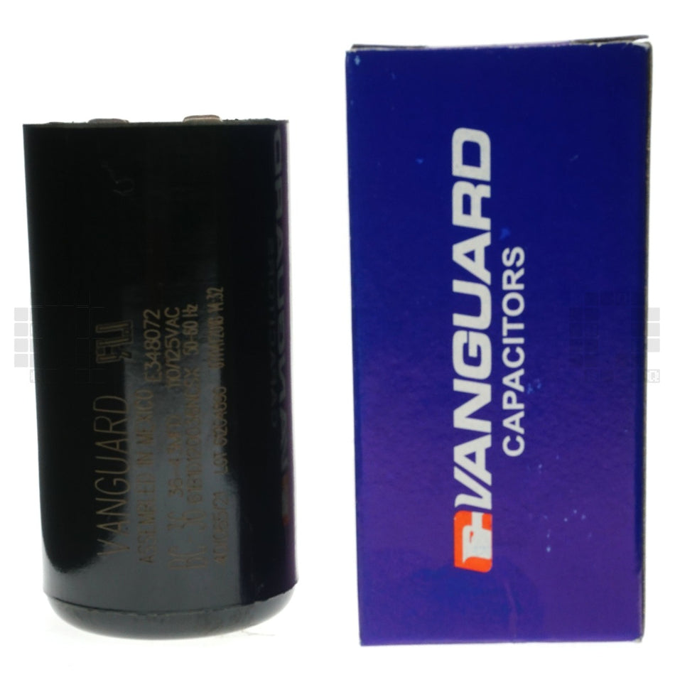 Vanguard BC-36 Electric Motor Start Capacitor, 36 - 43 uF, 110-125 VAC 50/60Hz
