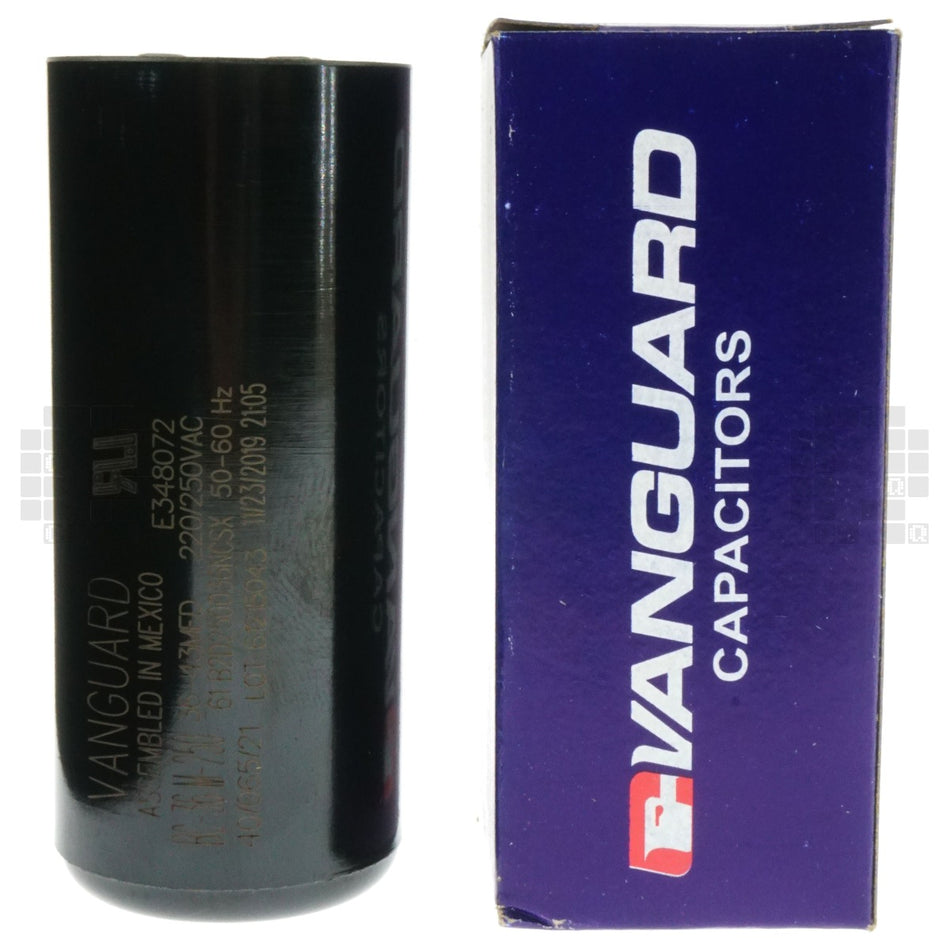 Vanguard BC-36M-250 Electric Motor Start Capacitor, 36-43 uF, 220-250VAC 50/60Hz