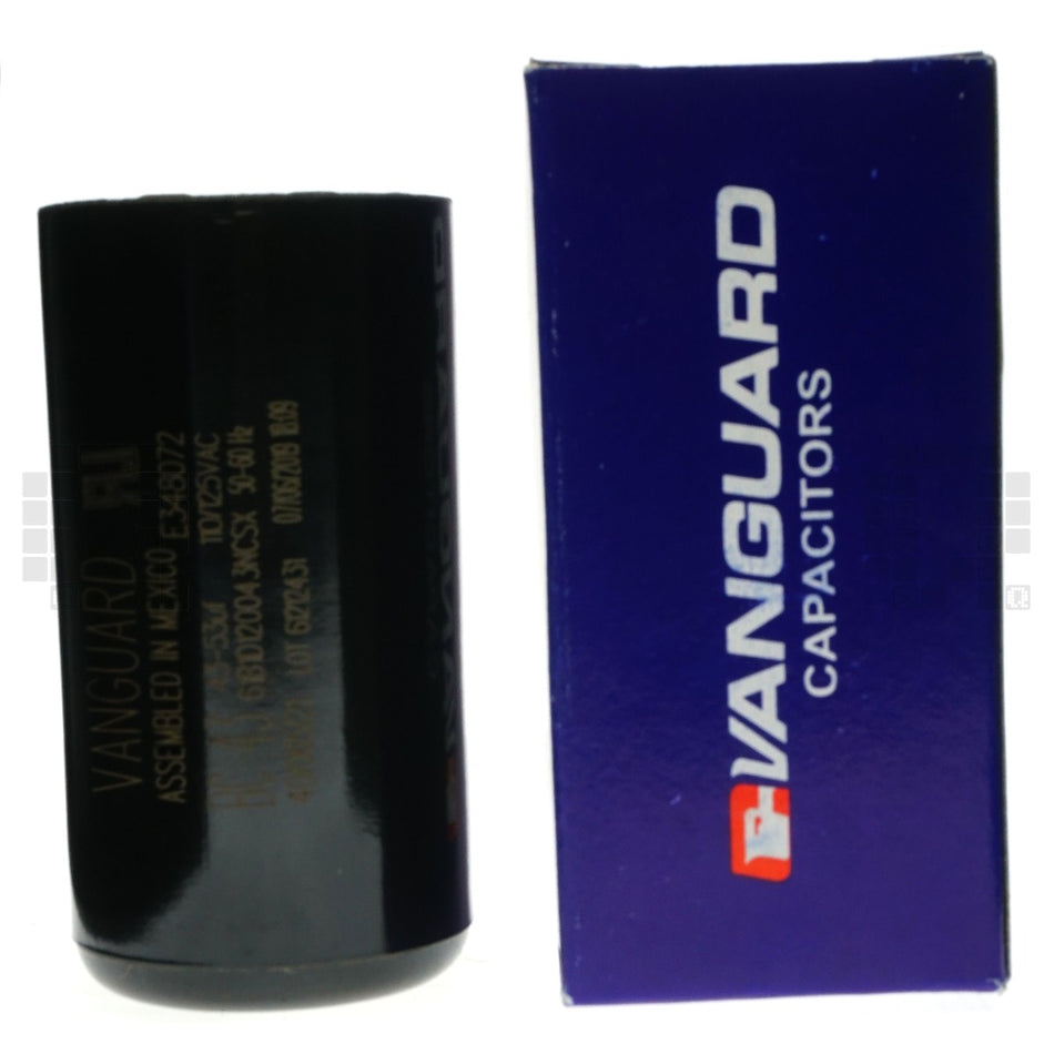 Vanguard BC-43 Electric Motor Start Capacitor, 43-52 uF 110-125VAC 50/60Hz