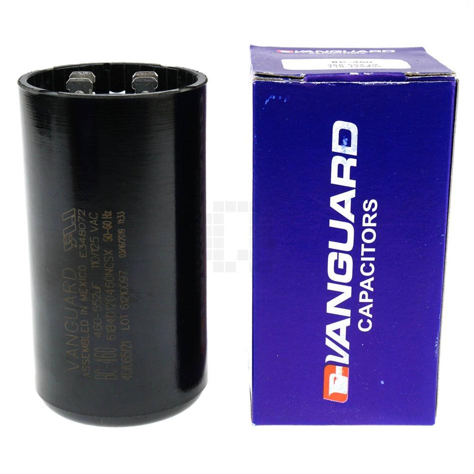 Vanugard BC-460 Electric Motor Start Capacitor, 460-552 uF, 110-125VAC
