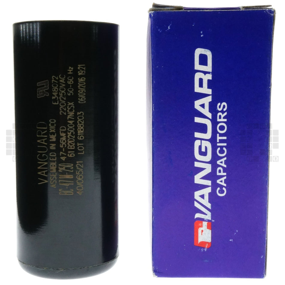 Vanguard BC-47M-250 Electric Motor Start Capacitor, 47-56 uF, 220-250VAC 50/60Hz