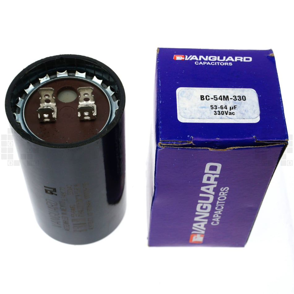 Vanguard BC-54M-330 Electric Motor Start Capacitor, 53-64 uF, 330VAC