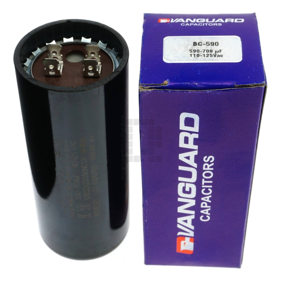 Vanguard BC-590 Electric Motor Start Capacitor, 590-708 uF, 110-125 VAC