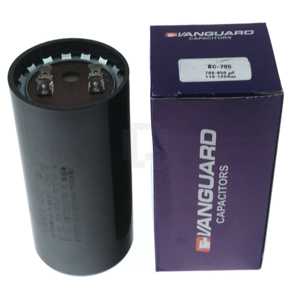 Vanguard BC-705 Electric Motor Start Capacitor, 705-850 uF, 110-125VAC