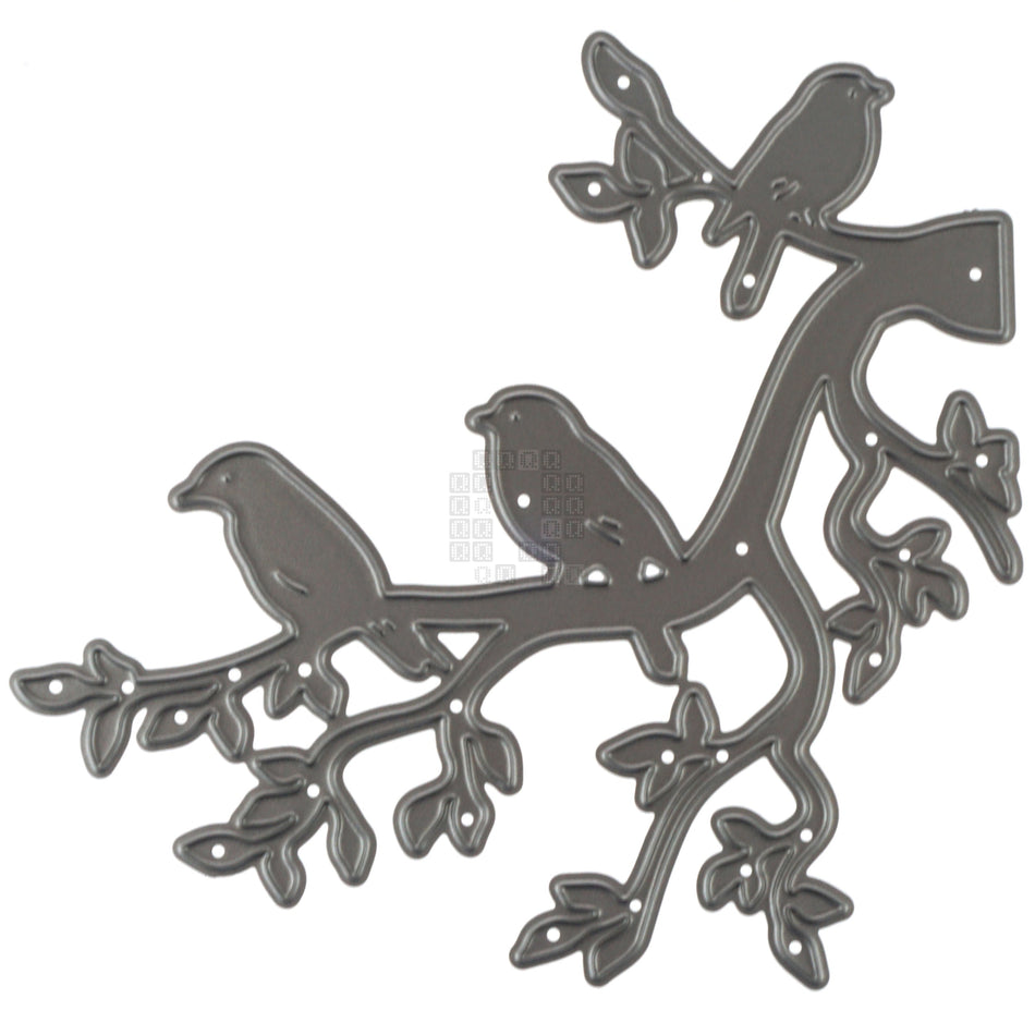 Song Birds in Tree Branch Metal Cutting Die