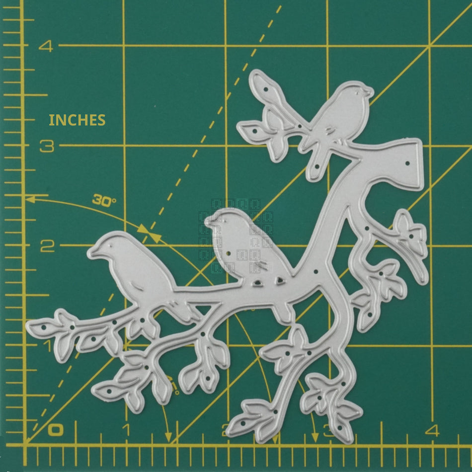 Song Birds in Tree Branch Metal Cutting Die