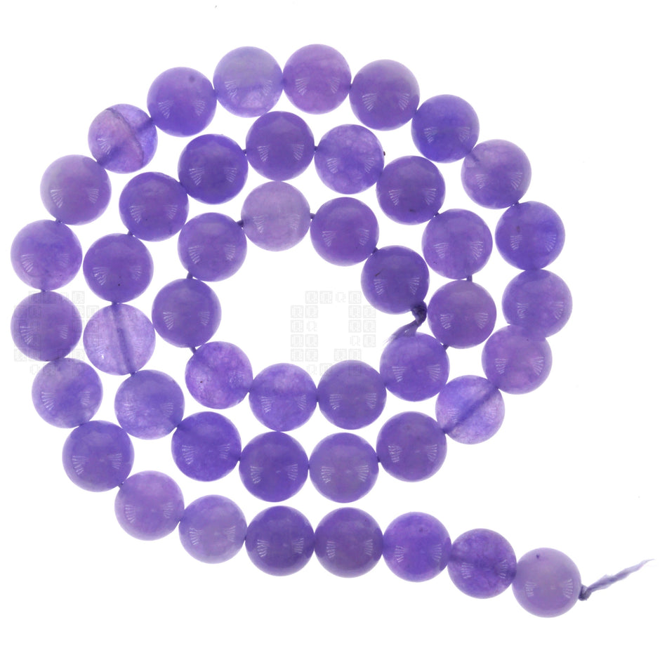 Blue Angelite 8mm Round Beads, 45 Pieces