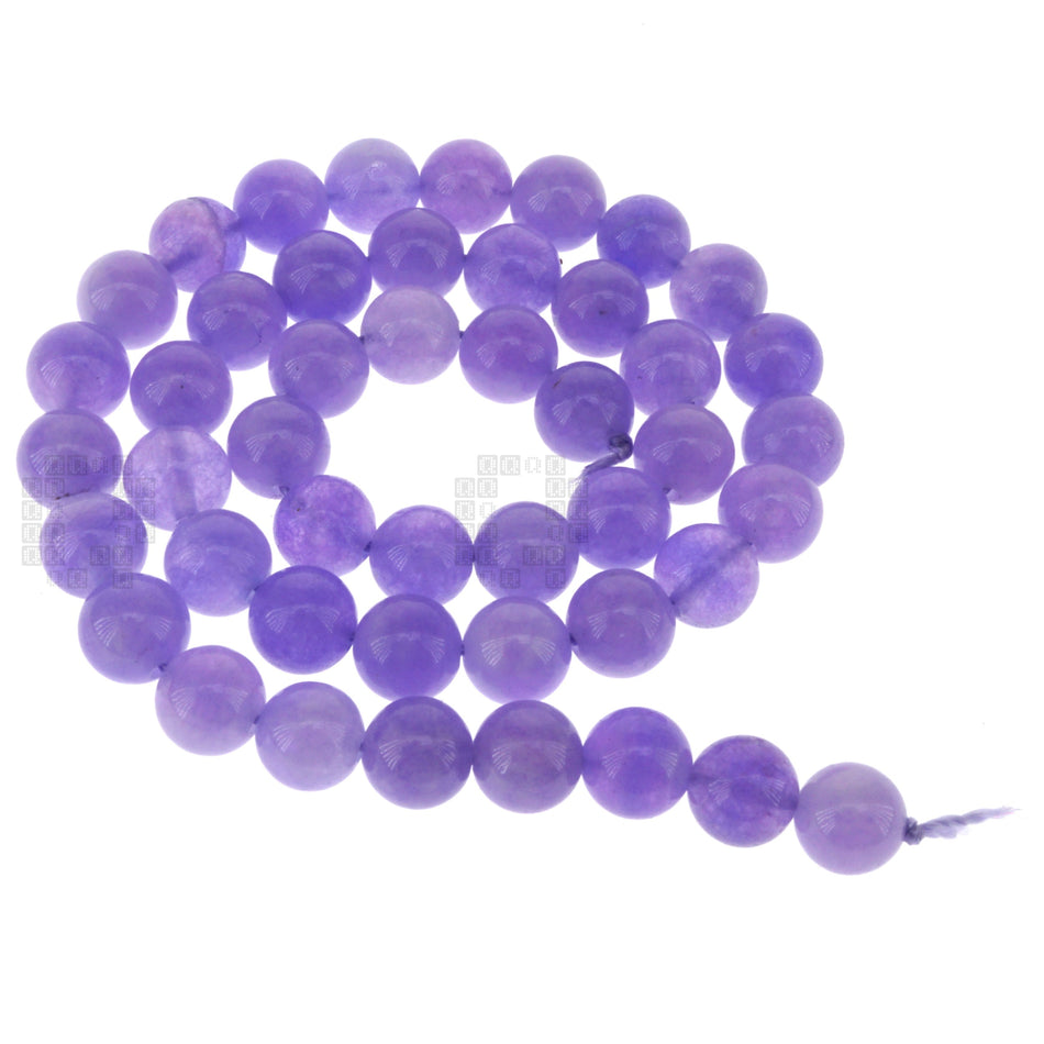 Blue Angelite 8mm Round Beads, 45 Pieces