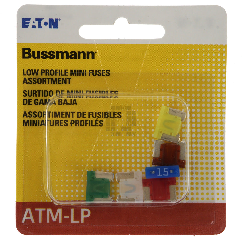 Eaton Bussmann BP/ATM-A6LP-RP 6-Piece Low Profile Mini Fuse Assortment, ATM-LP
