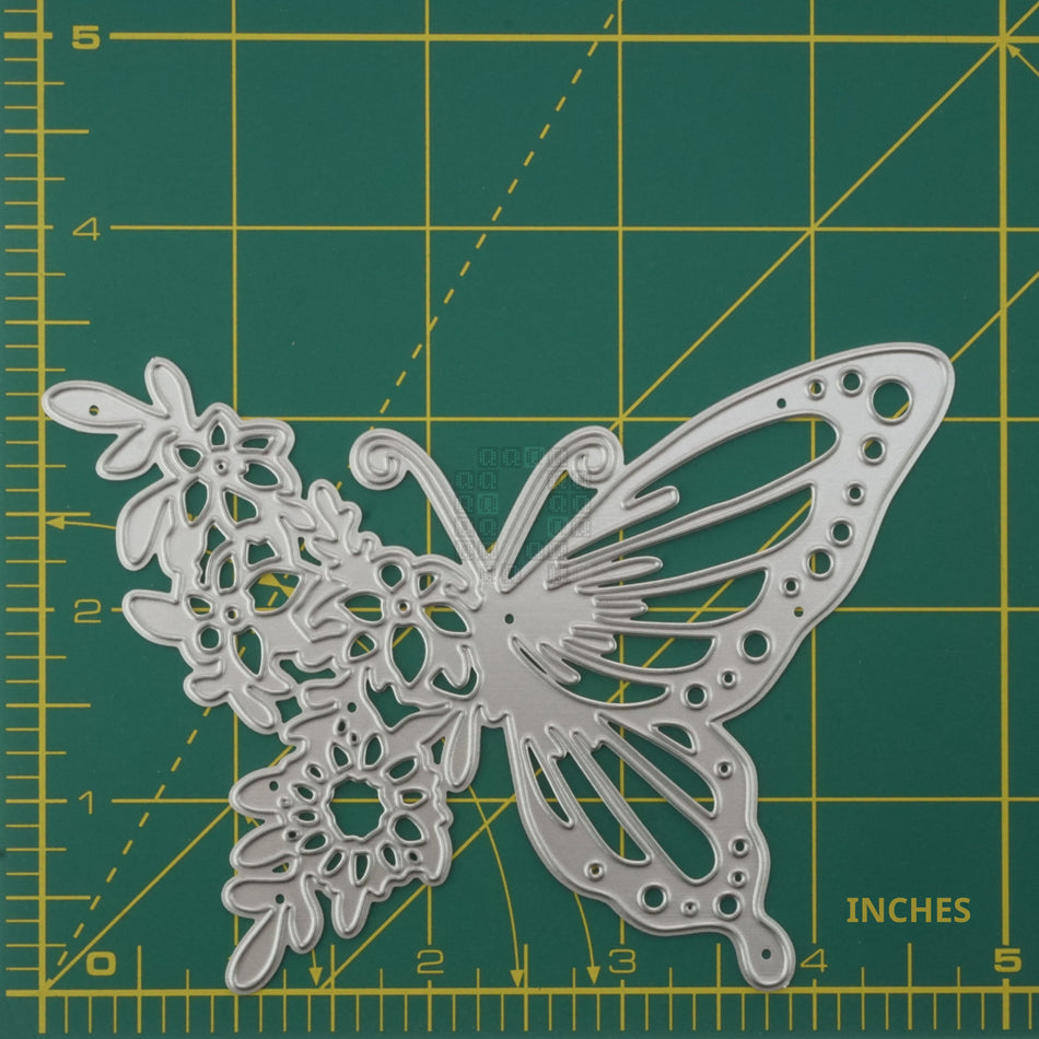Butterfly on Flowers Metal Cutting Die