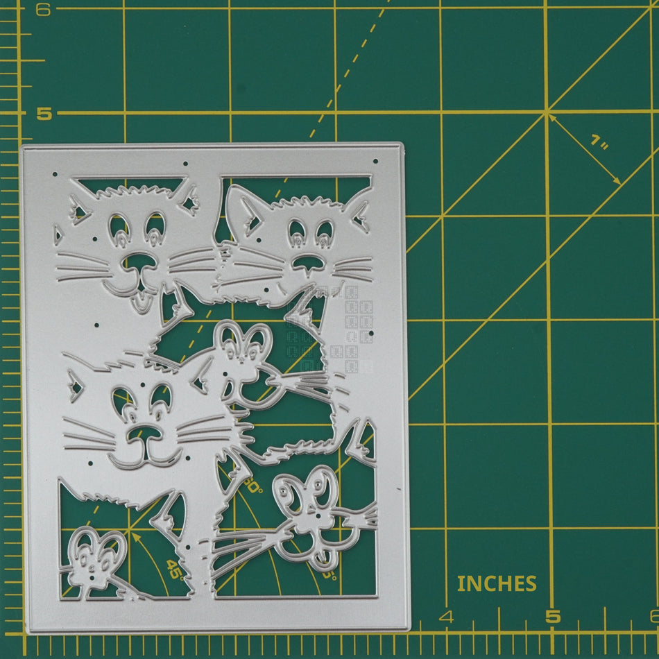 6 Cats Window Frame Metal Cutting Die