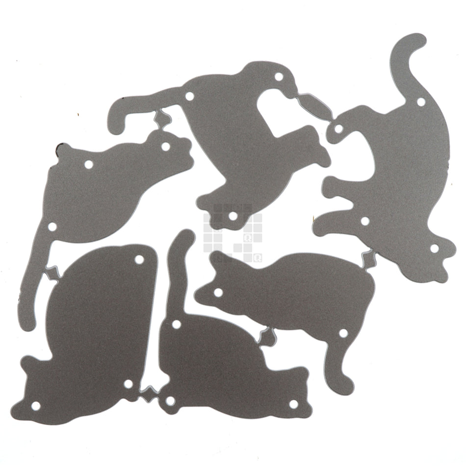 6 Piece Cats Kittens Metal Cutting Die Set