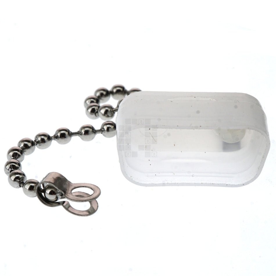 Male HD-15 / DE-15 / DB9 / DE-9 White Plastic Dust Cover with Chain