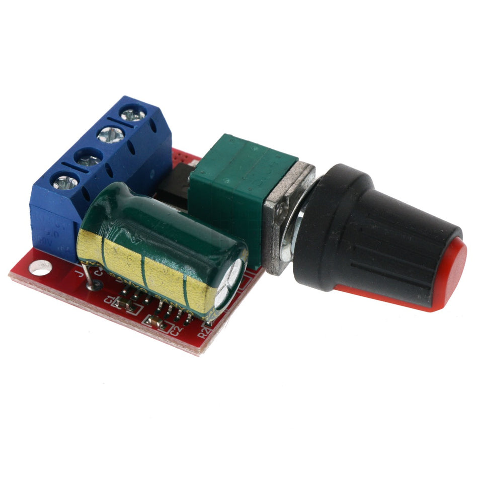 20kHz PWM DC Motor Speed Controller, 4.5-35VDC, 90 Watt, LED Dimming