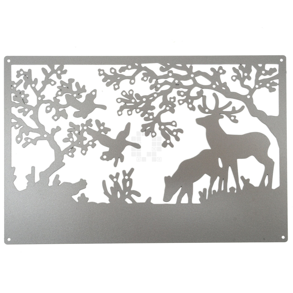 Buck Deer Drinking from Stream Metal Cutting Die Forest