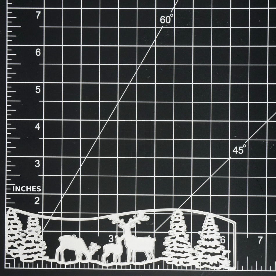 Deer Reindeer in Evergreen Forest Trees Woods Metal Cutting Die