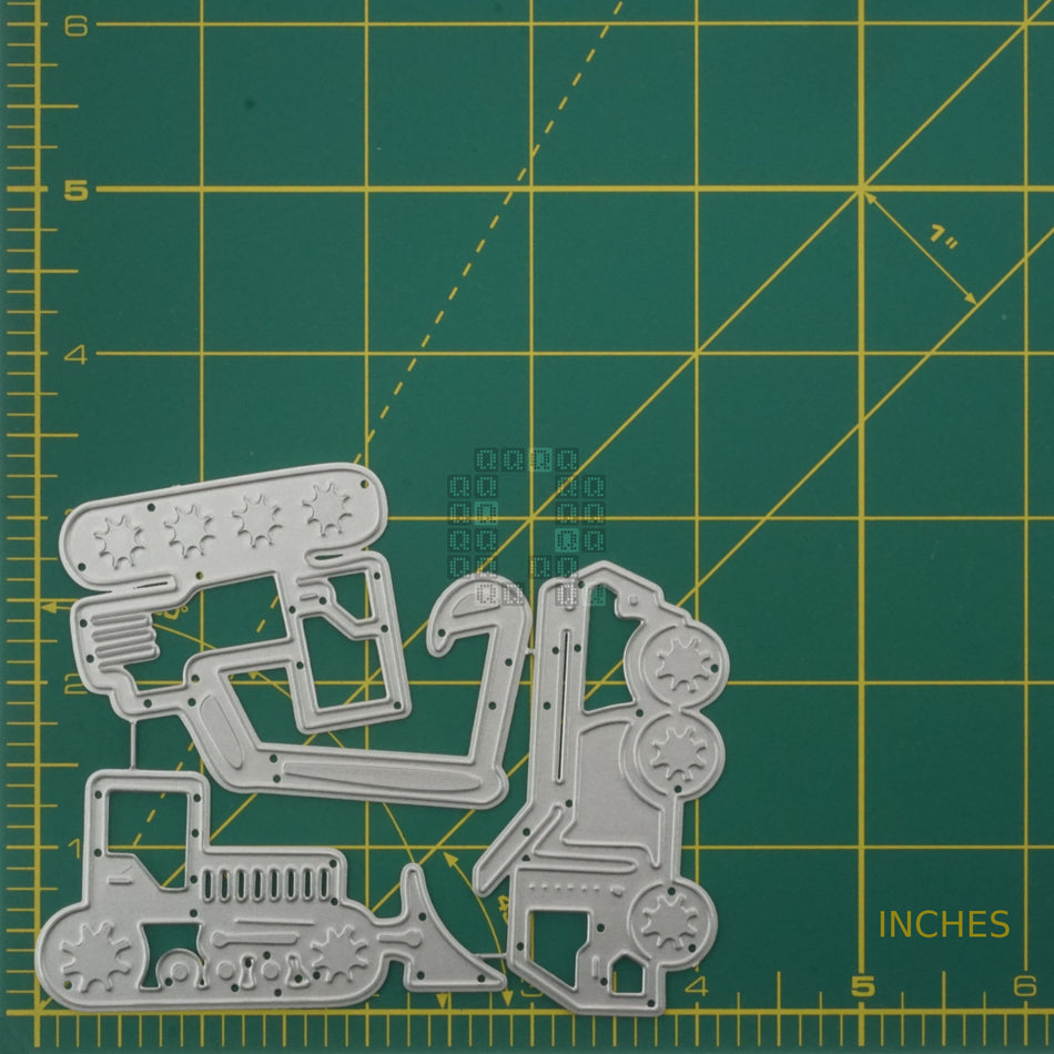 3-Piece Engineering / Construction Vehicles Metal Cutting Die Set