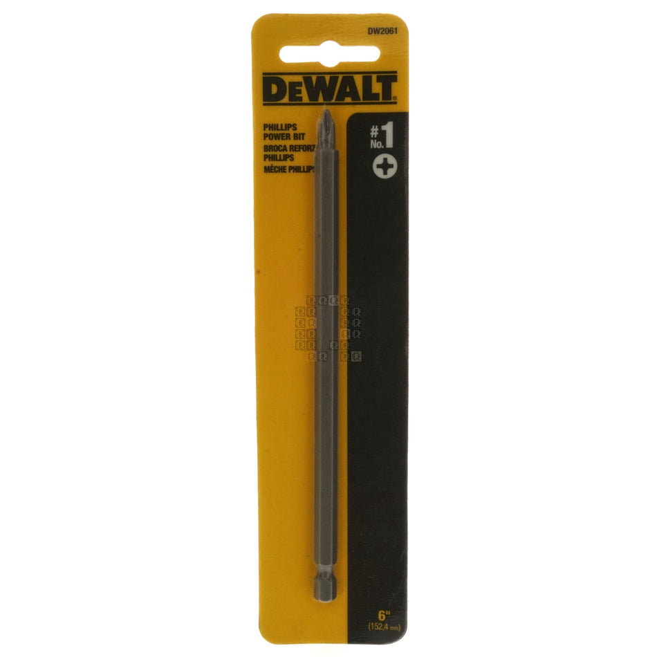 DeWALT DW2061 PH1 / #1 Phillips Power Bit, 6" Length
