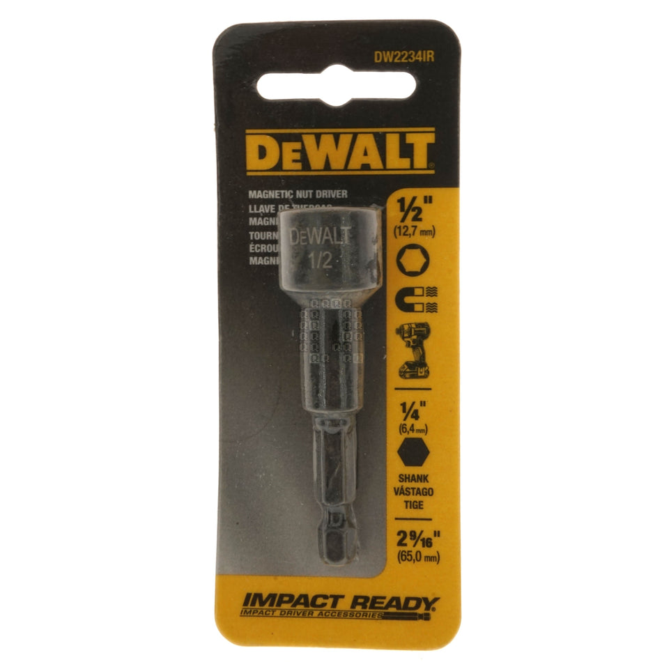 DeWALT DW2234IR 1/4" x 1/2" Impact Ready Magnetic Nut Driver, 2-9/16" Length