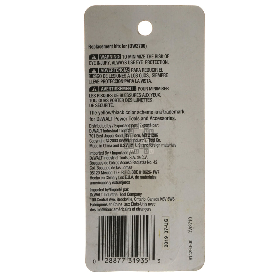 DeWALT DW2710 Replacement Drill Bit & #6 Countersink