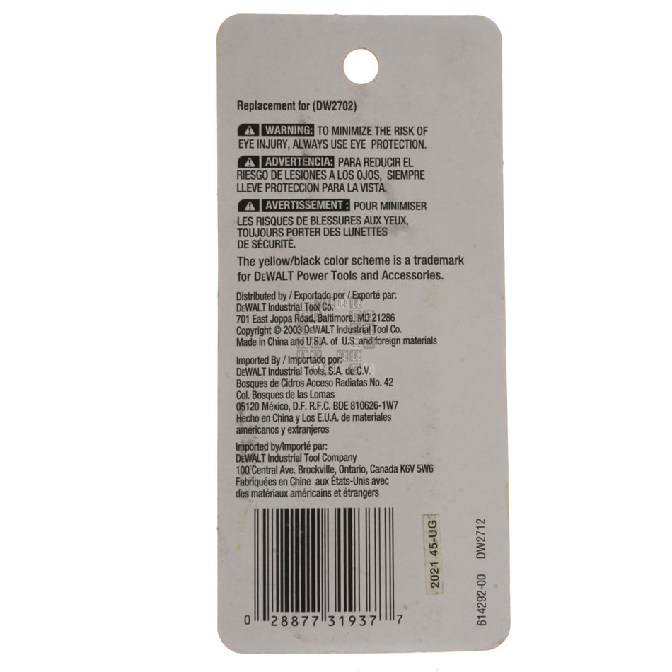 DeWALT DW2712 Replacement #10 Drill Bit & Countersink