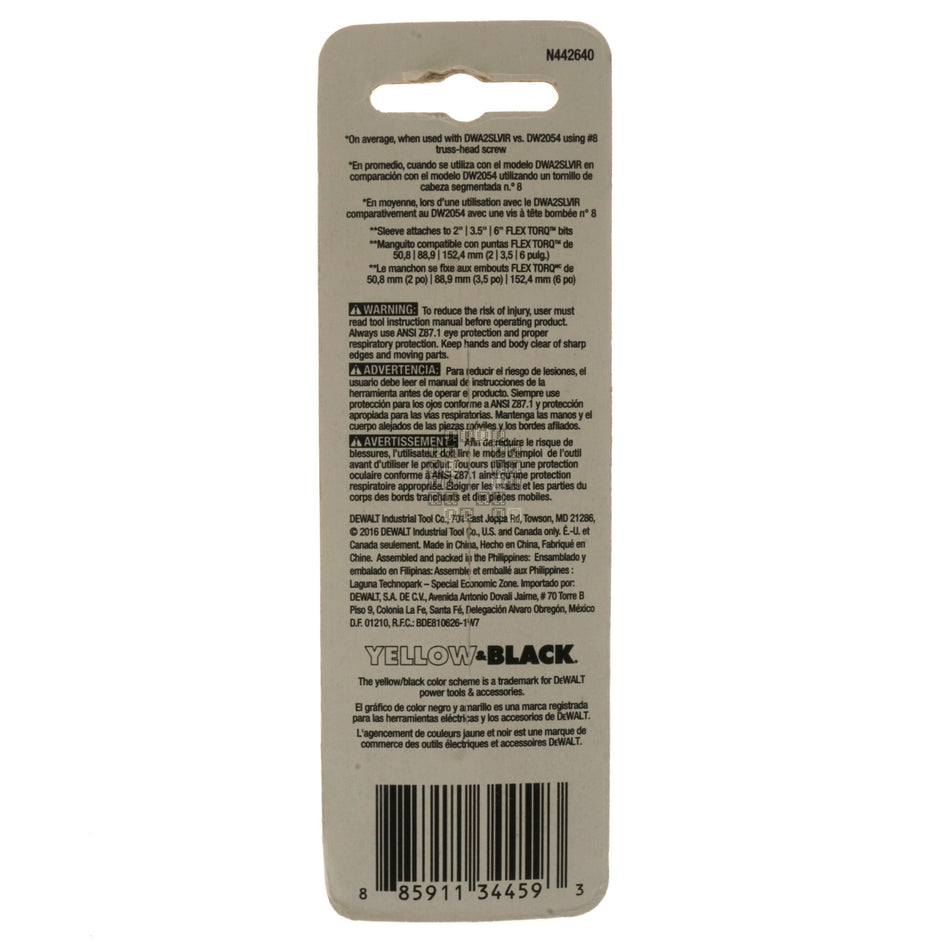 DeWALT Industrial Tool DWA3PH2IR #2 Phillips / PH2 Flex-TORQ Impact Ready Driver Bit, 3-1/2" Length