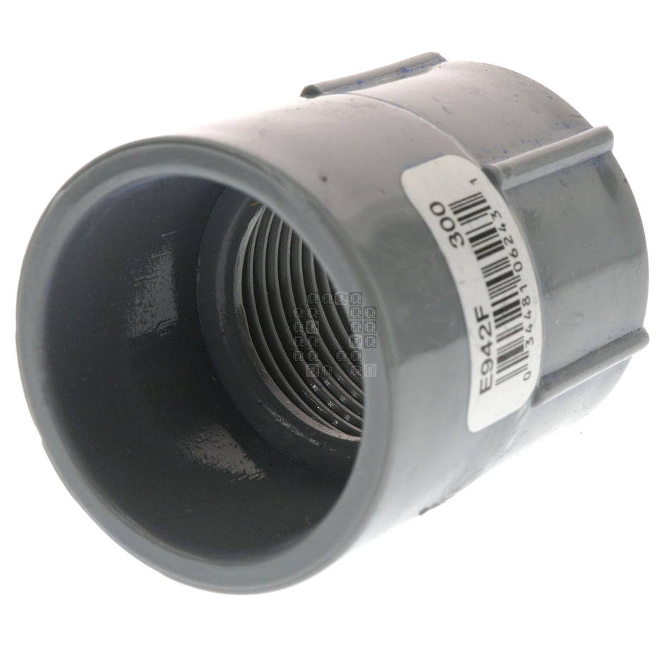 Carlon E942FR-CTN Conduit Fitting Adapter, 1" PVC to 1" Female NPT