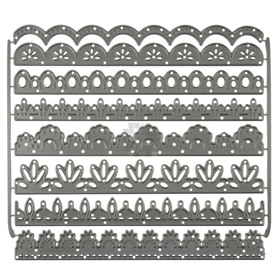 8-Piece 'Flower' Edge Metal Cutting Die Set