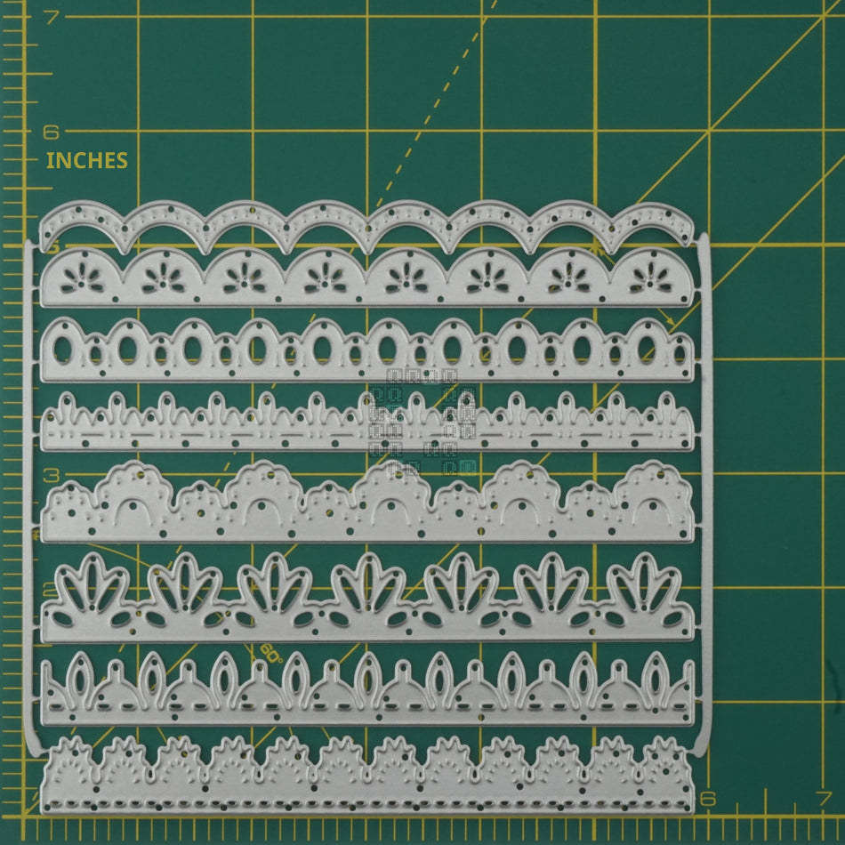 8-Piece 'Flower' Edge Metal Cutting Die Set