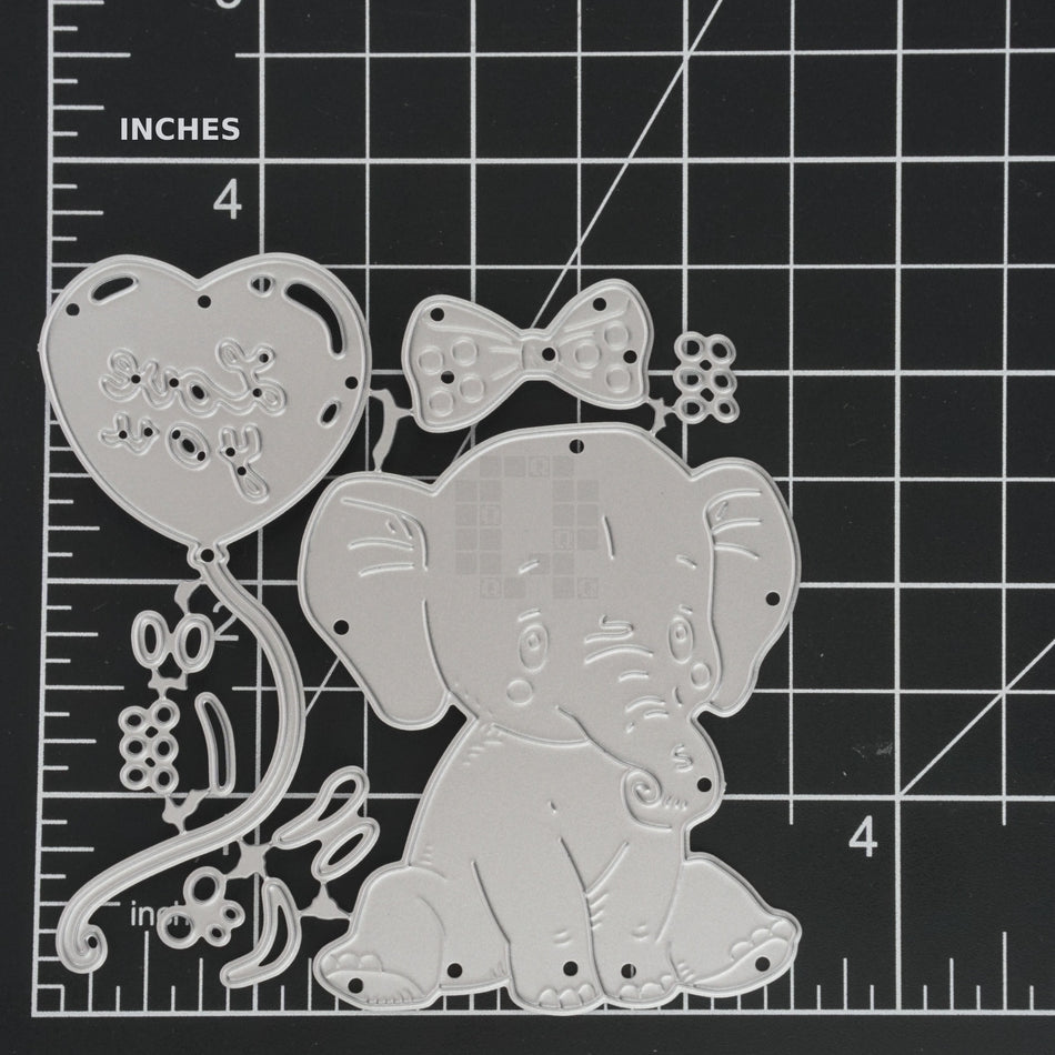 Elephant Balloon Bow Metal Cutting Die Set