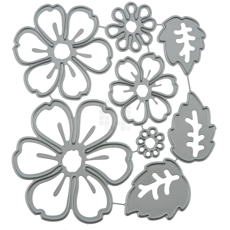 Flower & Leaf Dies Metal Cutting Die Set (8 Piece Set)