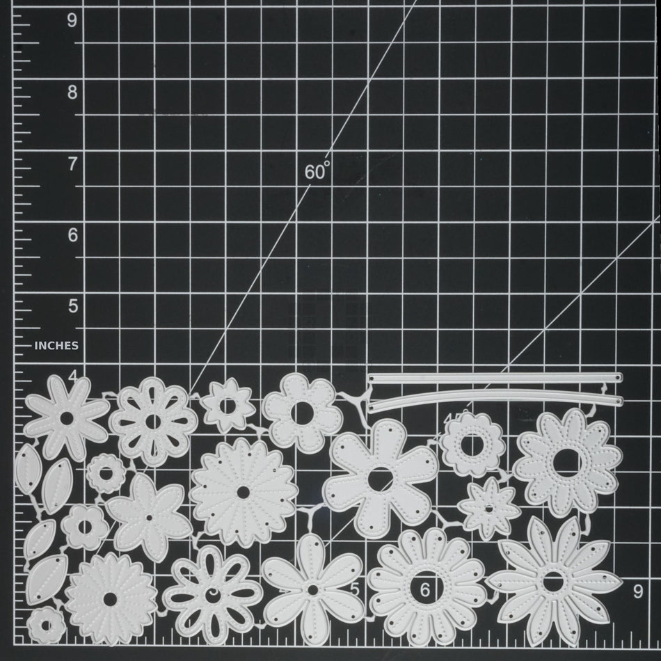 Flowers, Leaves and Stems Metal Cutting Die Set, 24 Pieces