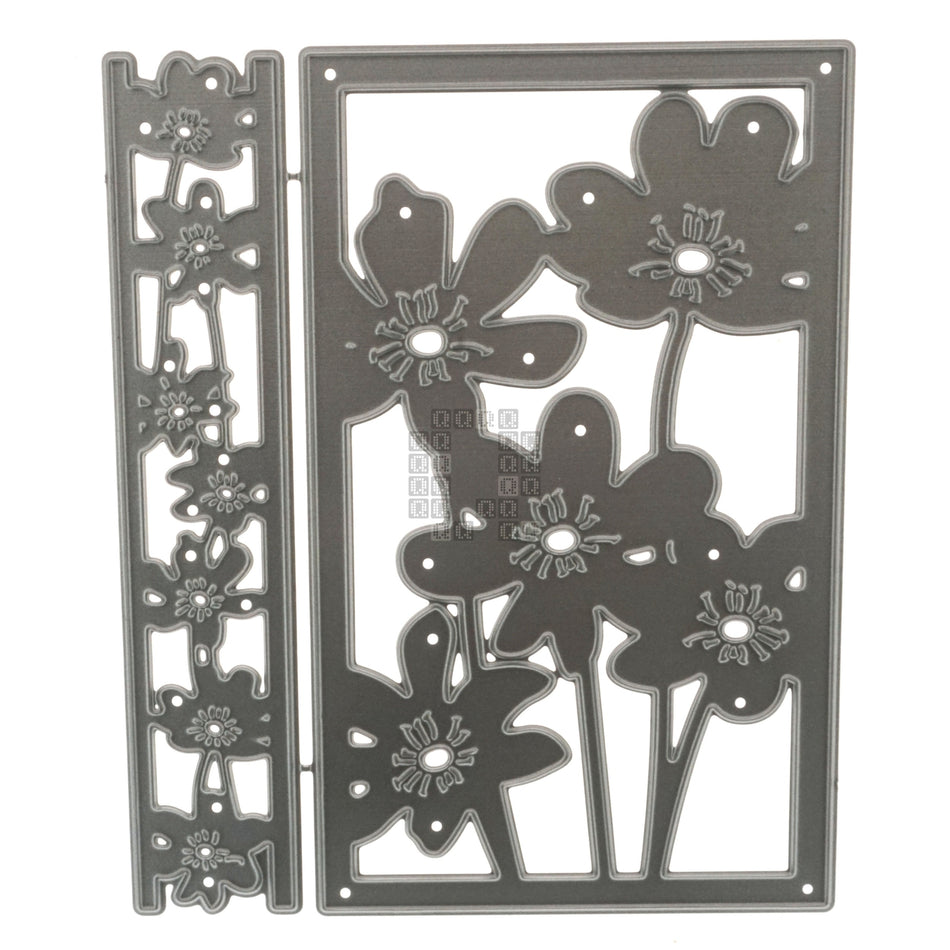 2-Piece Cherry Blossom Flower Frame Metal Cutting Die Set