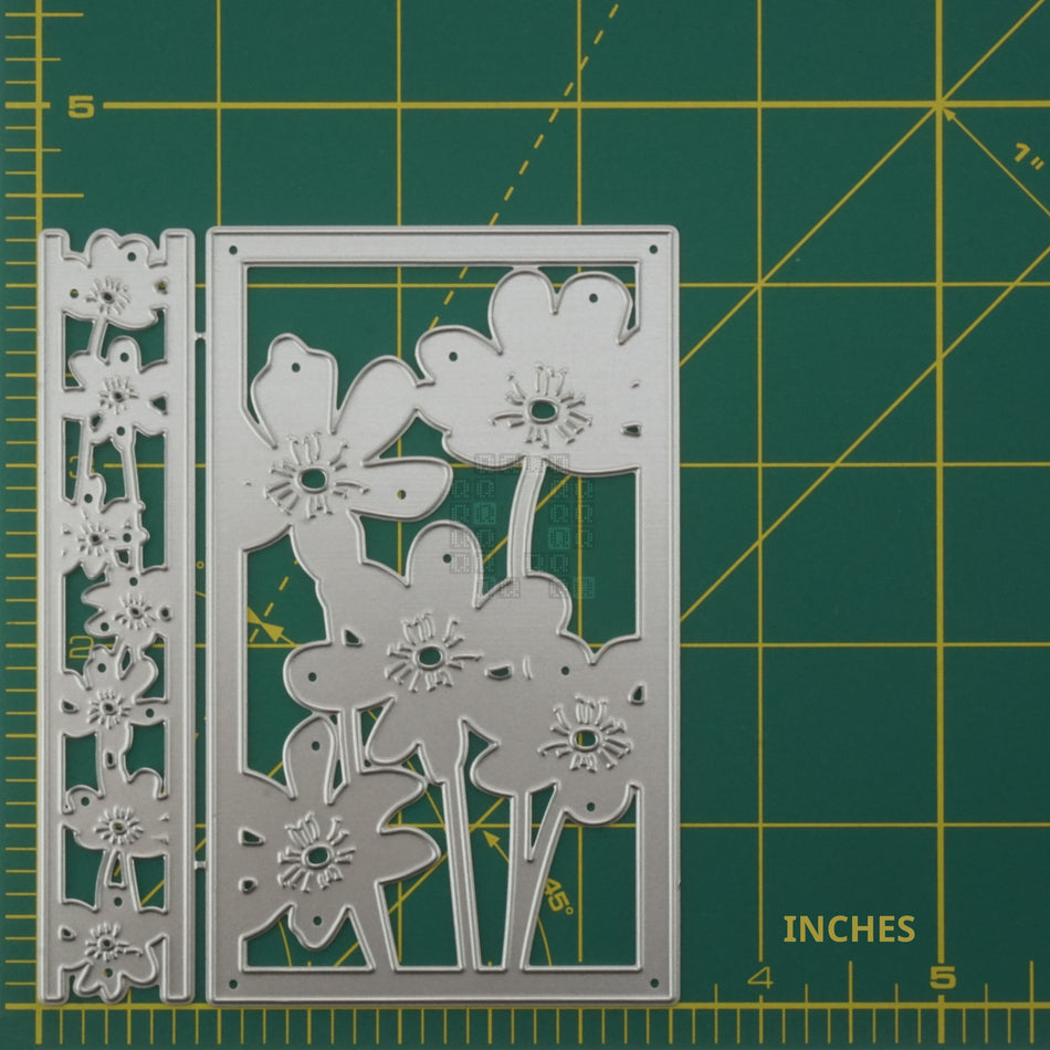2-Piece Cherry Blossom Flower Frame Metal Cutting Die Set