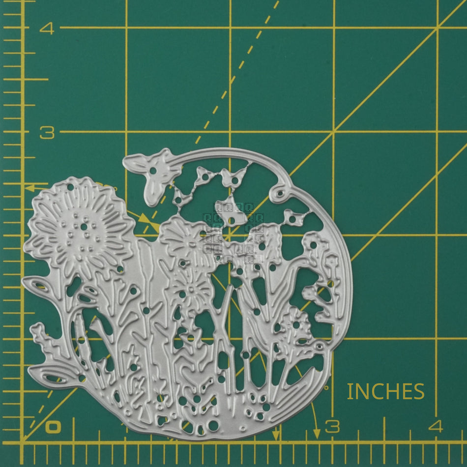 Flower Garden Butterfly Metal Cutting Die