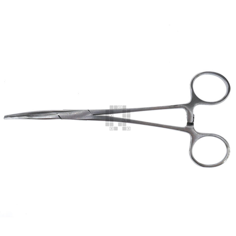 Locking Curved Tip Stainless Steel Forceps Hemostatic Clamp, 18cm, 0178-18CU