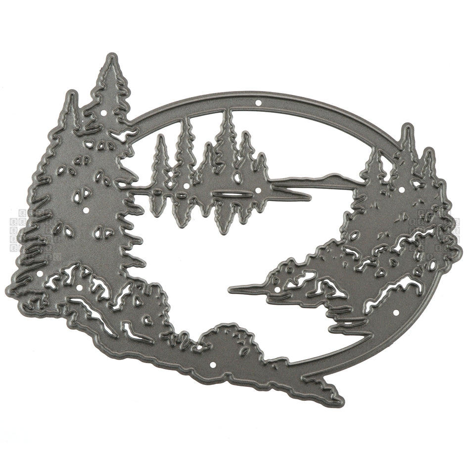 Lake in Woods Trees Forest Metal Cutting Die
