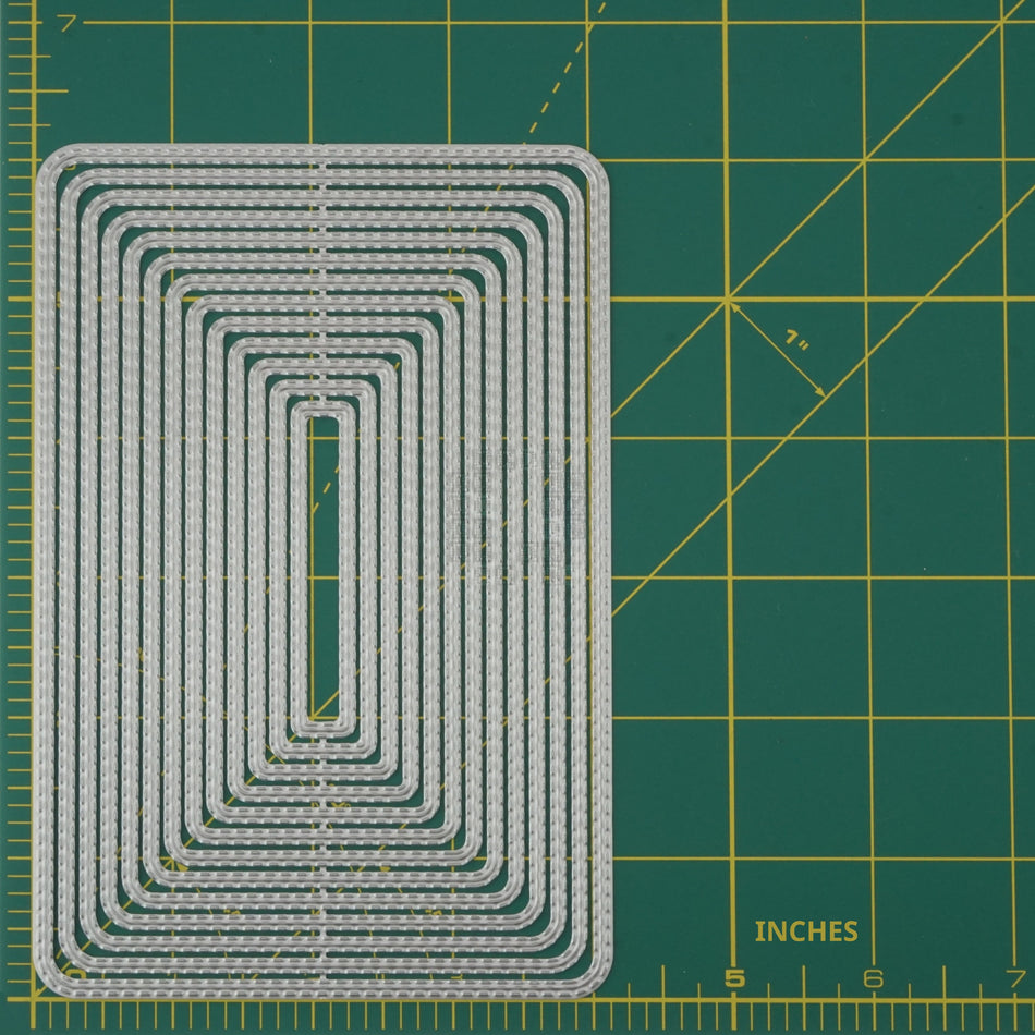 13-Piece Rounded Corner Rectangular Frame Metal Cutting Die Set