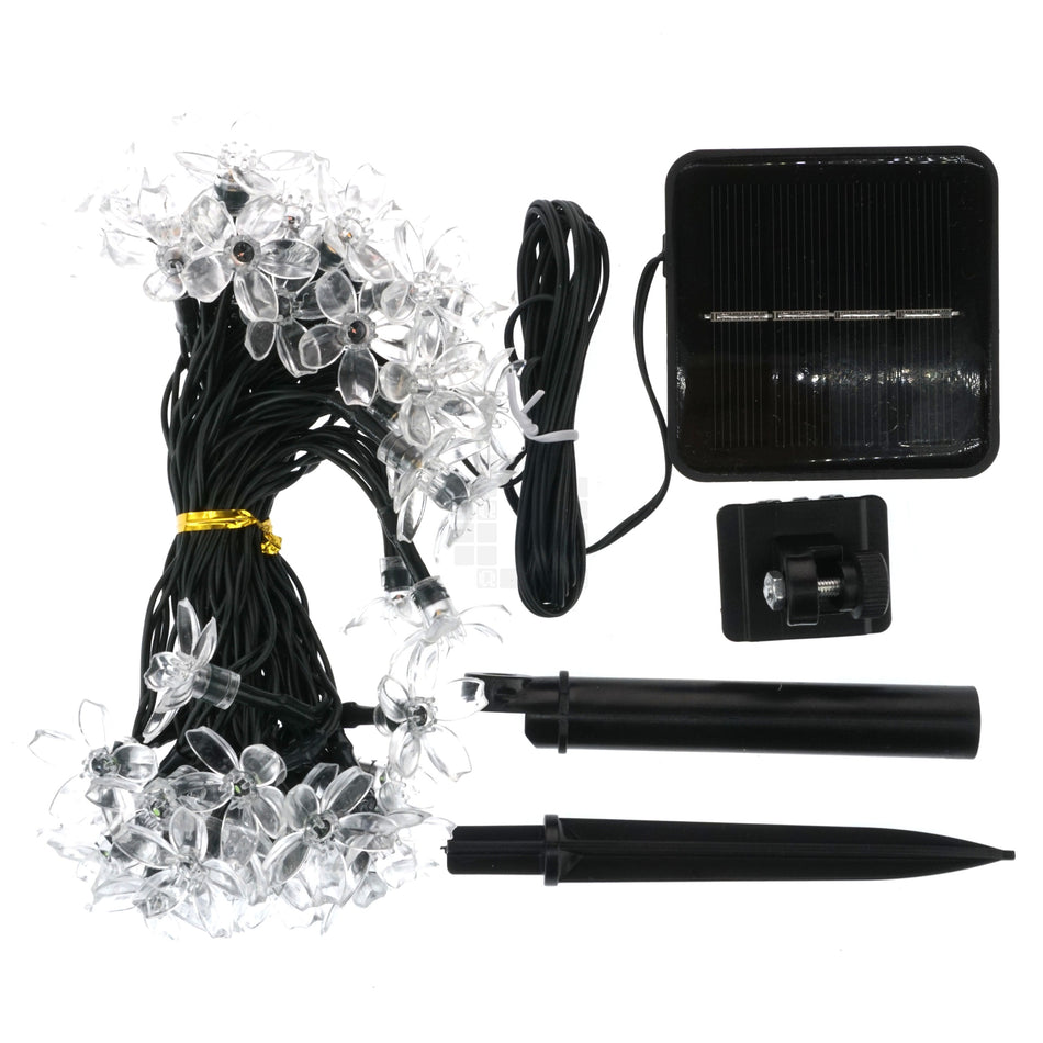 Flower Blossom Solar Light String, 7 Meter 50 LED Multi-color 8-Modes