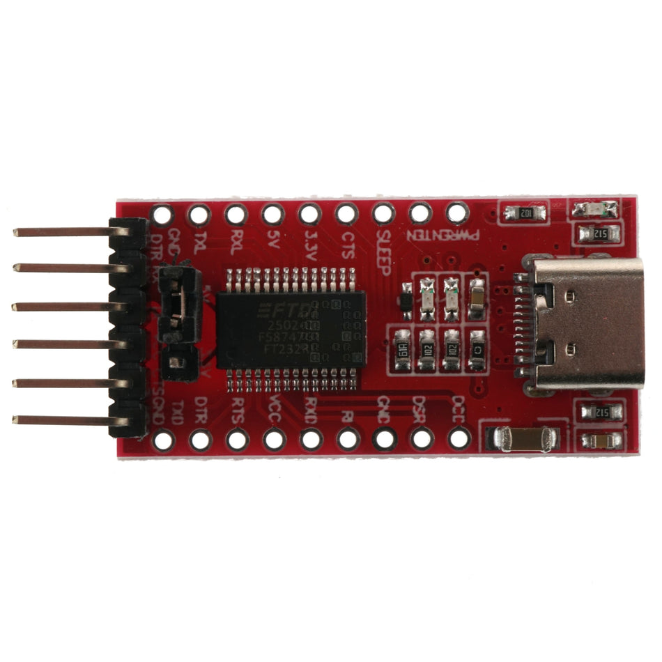 Unbranded FT232RL USB to TTL Serial Module Basic Breakout Board, USB-C